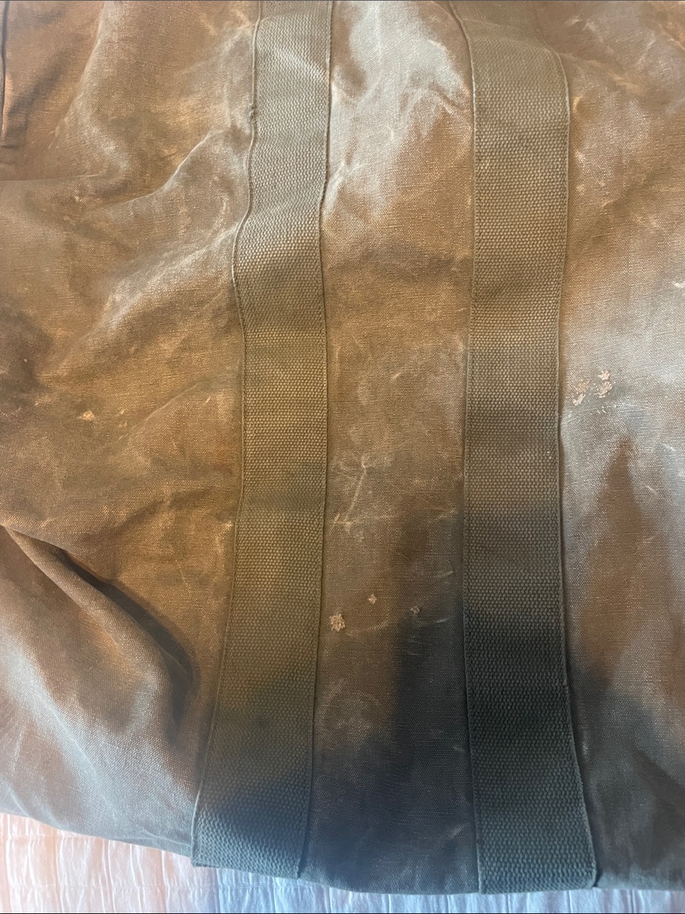 Vintage flyers kit mobility bag US military pilot Canvas Duffle Bag Olive Green - Picture 7 of 12